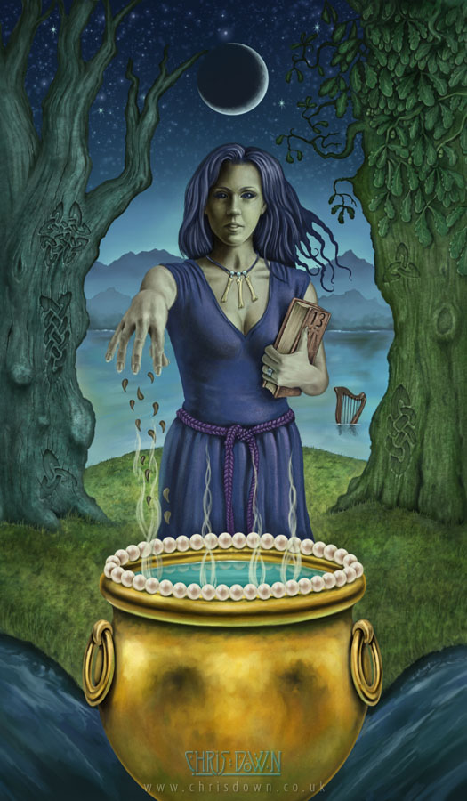 The High Priestess from the Celtic tarot