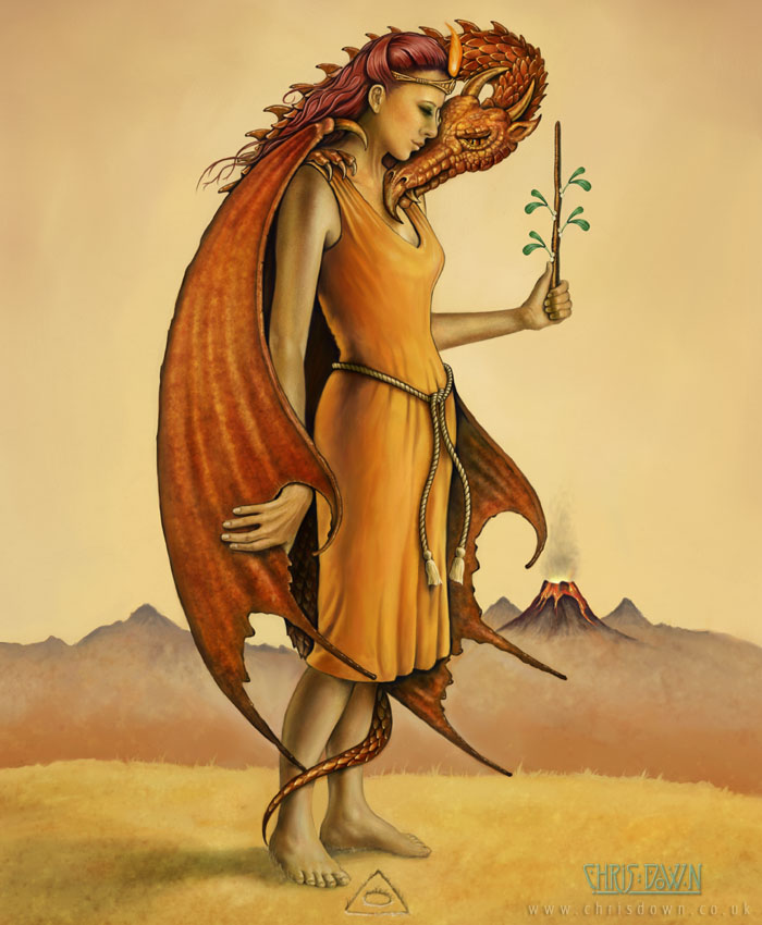 The Page of wands from the Celtic Tarot